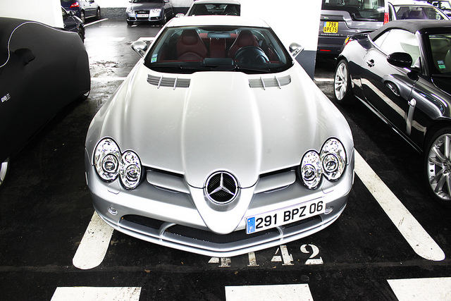 a police car parked in a parking lot